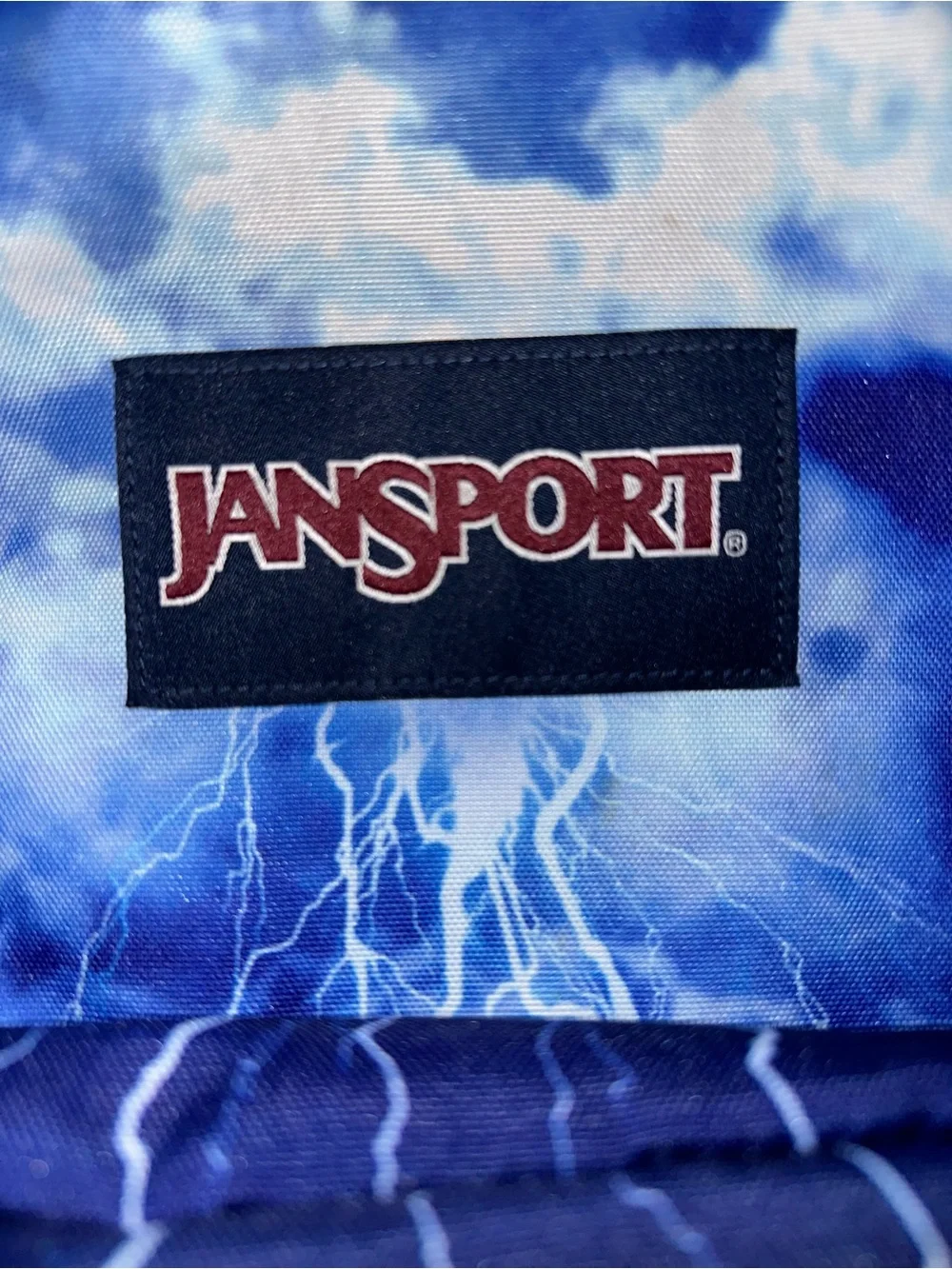 Jansport Blue Lightning Print Backpack